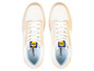 Witte Lidl sneakers met beige accenten.