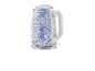 SilverCrest waterkoker met blauw-wit patroon.