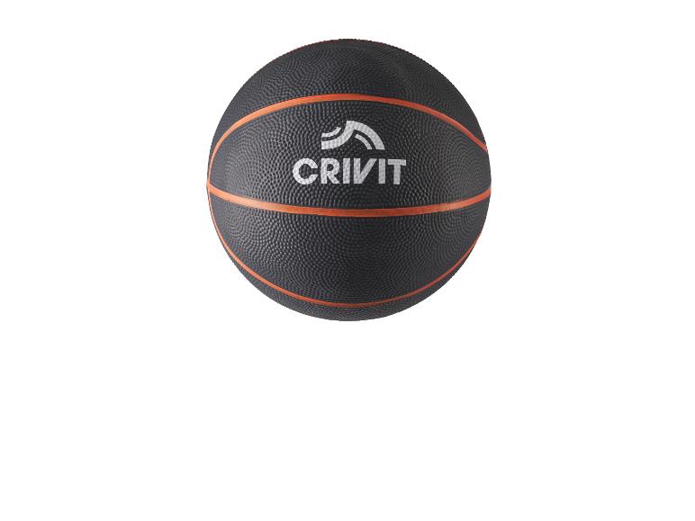 Zwarte Crivit medicijnbal met oranje strepen