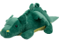 Liggende groene pluche dinosaurus