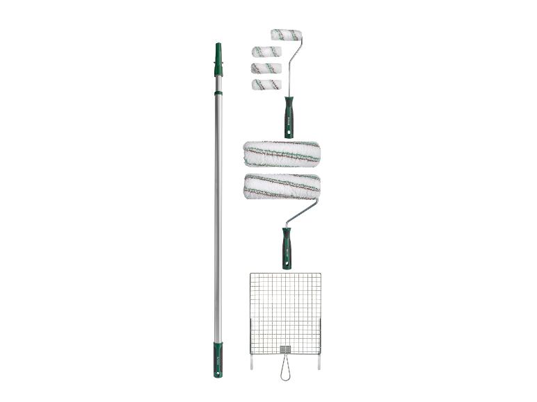 Parkside verfroller set met telescopische steel en verfrooster.