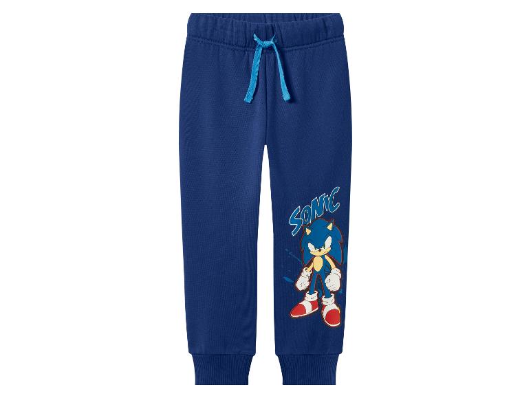 Blauwe kinder joggingbroek met Sonic the Hedgehog-print
