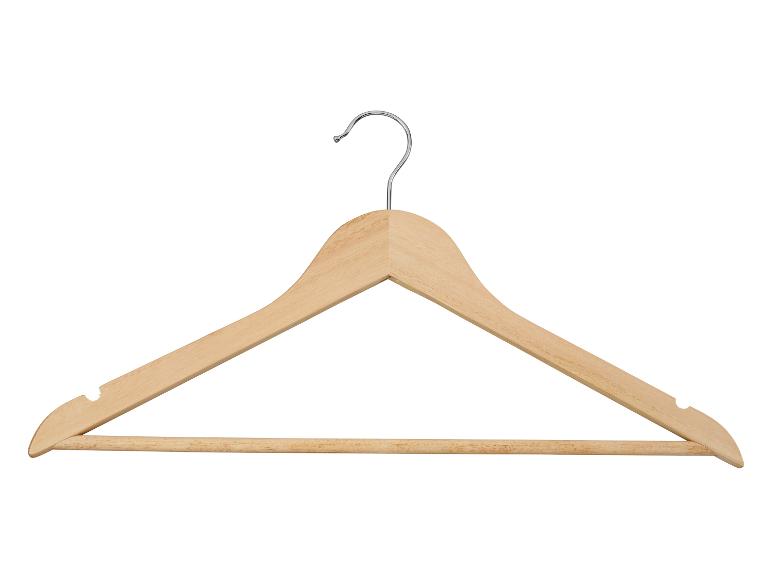 Lichte houten kledinghanger met een metalen haak