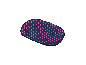 Donkerblauw verschoningsmatje met roze hartjespatroon van Bayer Design.
