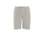 Beige shorts met trekkoord en een knoop aan de tailleband.