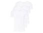 Drie witte V-hals T-shirts.