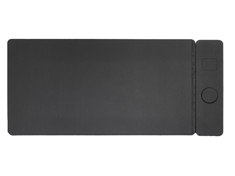 Zwart grafisch tablet met bedieningsknoppen en een glad tekenoppervlak.