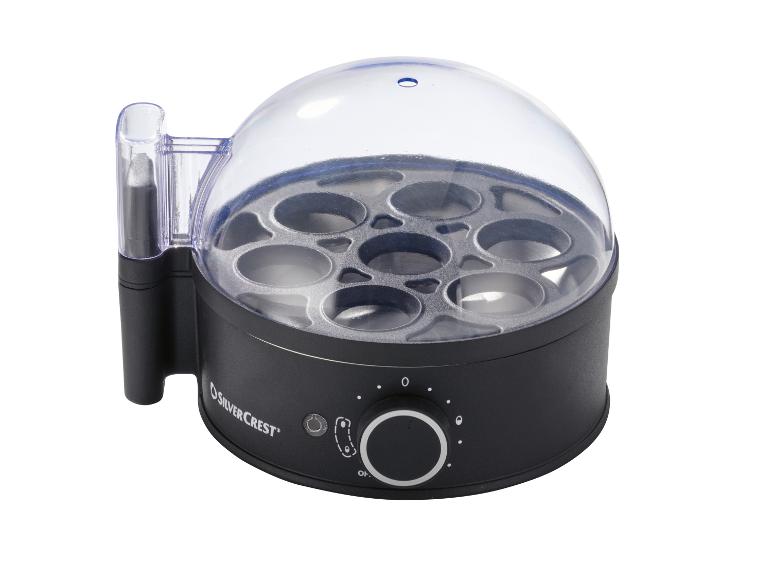 SilverCrest eierkoker met transparant deksel en zwarte basis