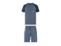 Blauwe herenpyjama set met T-shirt en korte broek, met 'CR7' en 'NIGHTWEAR' tekst.