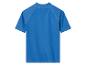 Blauw kinder T-shirt met korte mouwen.