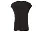 Zwart mouwloos dames T-shirt, achteraanzicht
