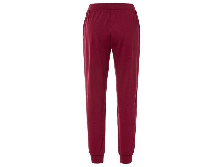 Bordeauxrode joggingbroek voor dames.