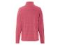Een roze fleece trui met lange mouwen.