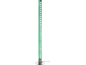 Groene LED-bellenbuislamp met chromen voet