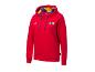 Rode Crivit hoodie met Lidl Trek logo.