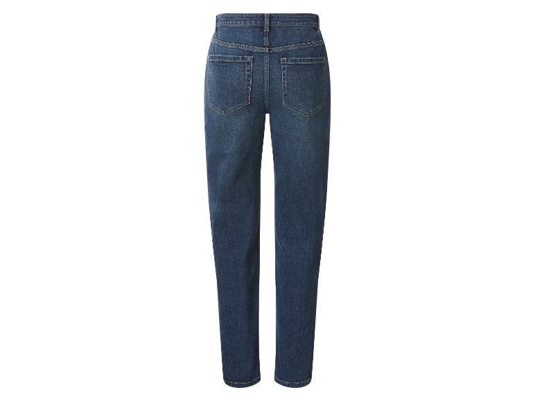 Donkerblauwe denim jeans, achteraanzicht
