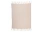 Beige plaid met franjes