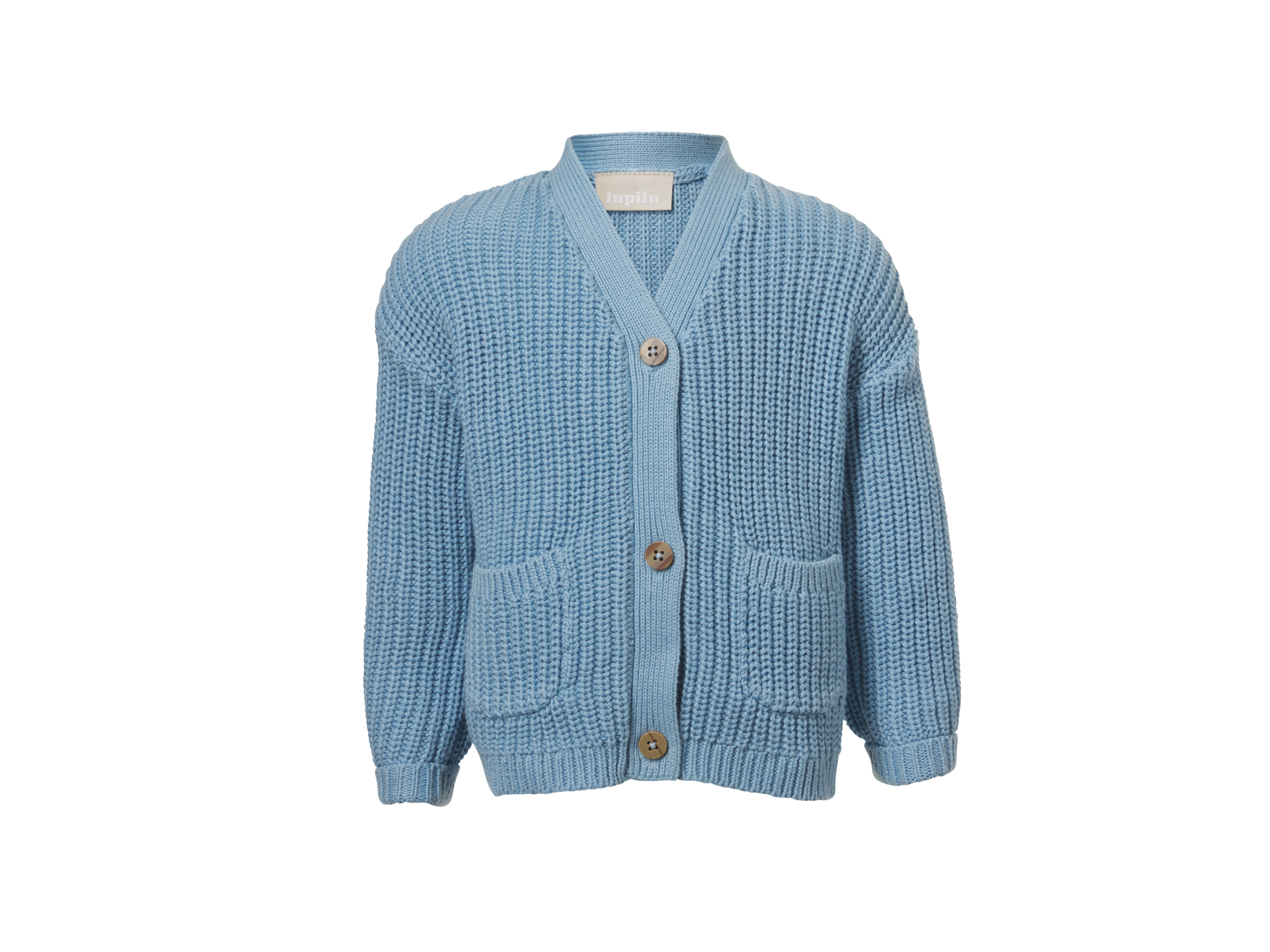 LUPILU Gebreid baby vestje (Blauw, 50/56)