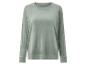 Dames pluche top met lange mouwen in mintkleur