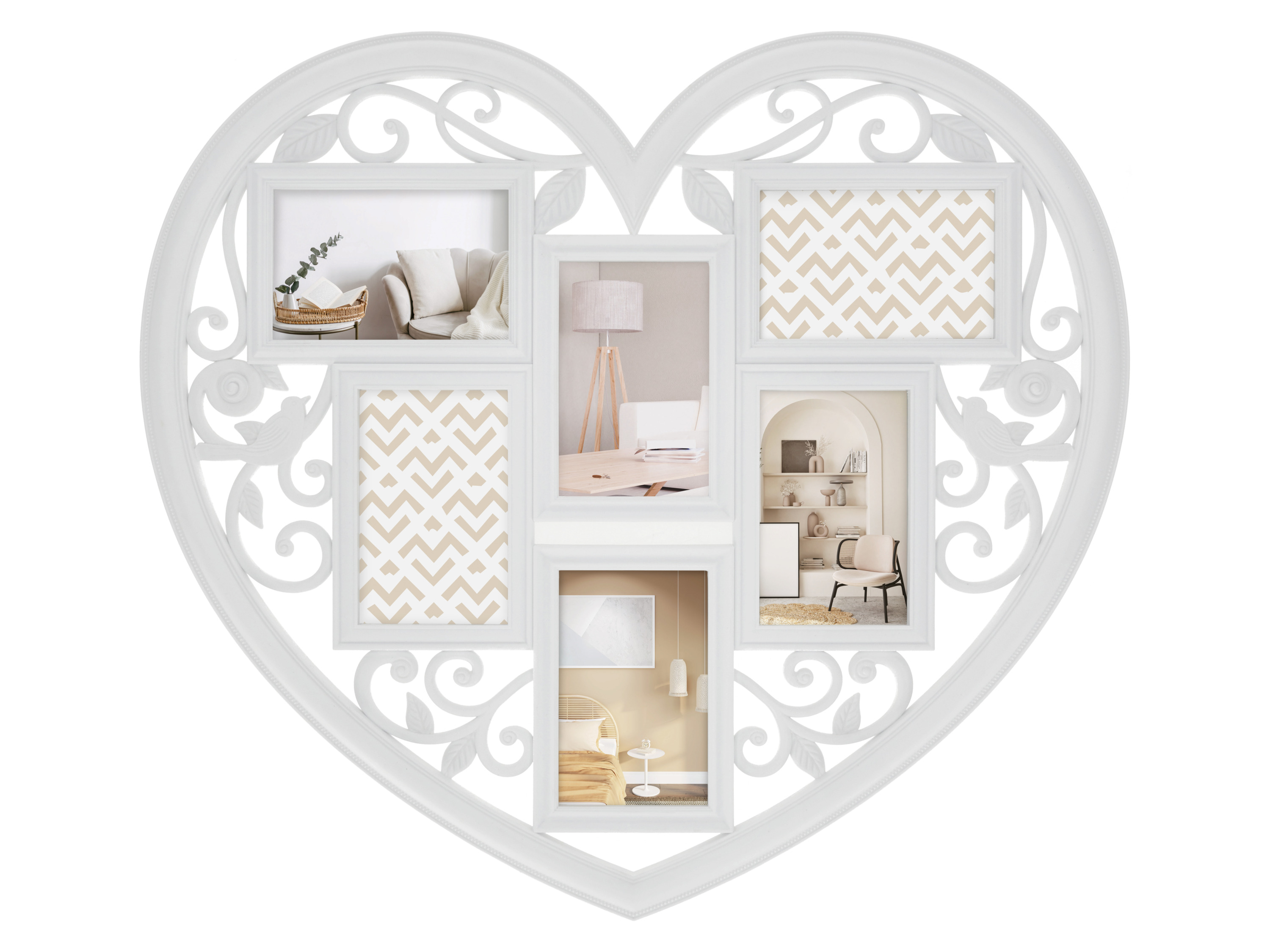 LIVARNO Fotocollagelijst (Heart wit)