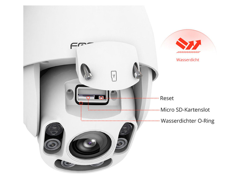 Ga naar volledige schermweergave: Foscam FI9928P 2MP FULL HD WLAN PTZ Dome bewakingscamera met 4x optische zoom - afbeelding 2