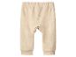 Beige melange baby joggingbroek met elastische tailleband