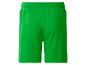 Groene korte broek met elastische tailleband.