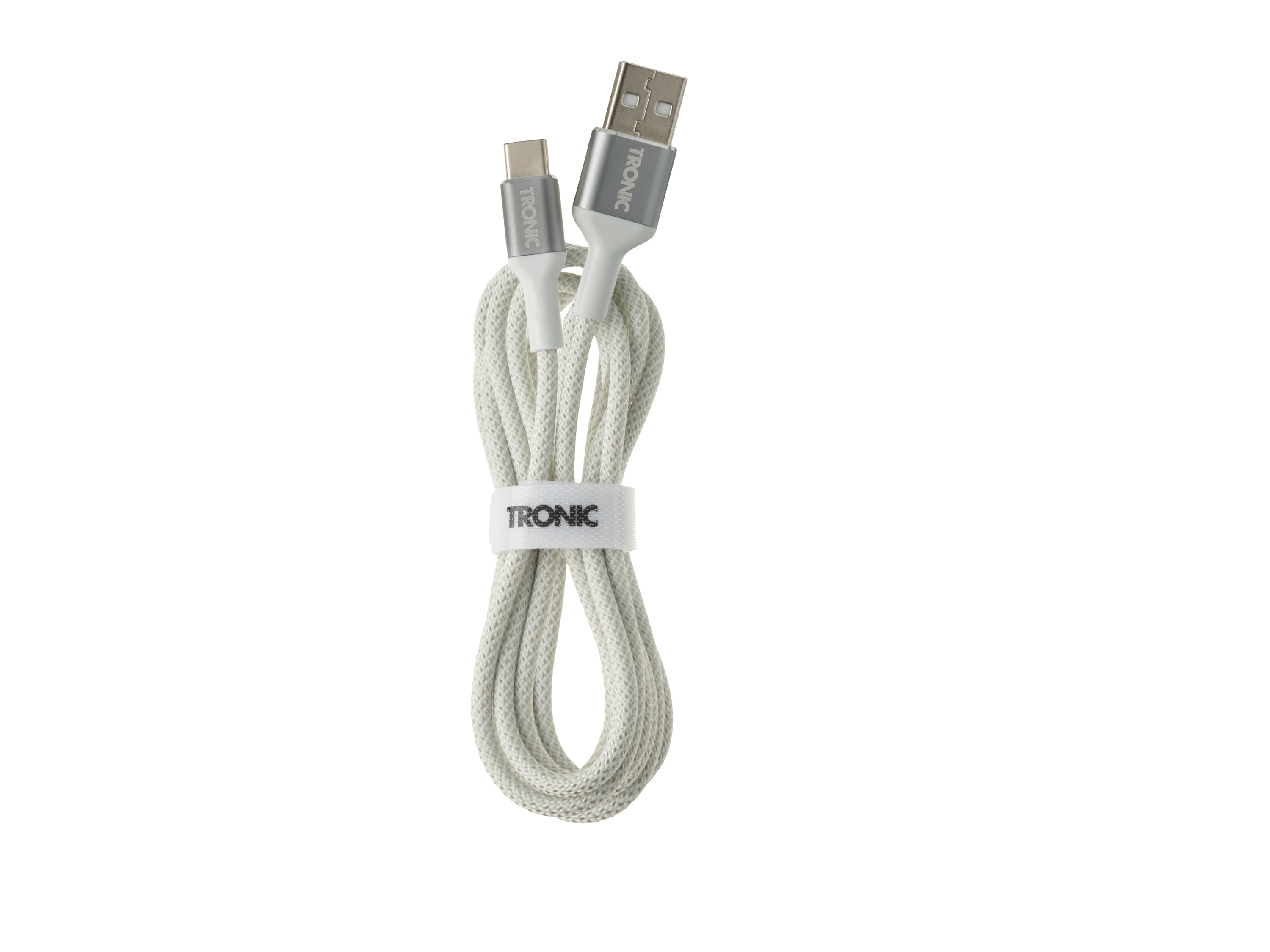 TRONIC Oplaad- en datakabel (USB-A, USB-C, wit)