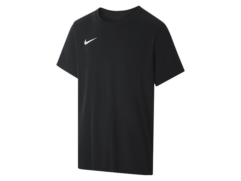 Zwart T-shirt met korte mouwen en wit logo op de borst