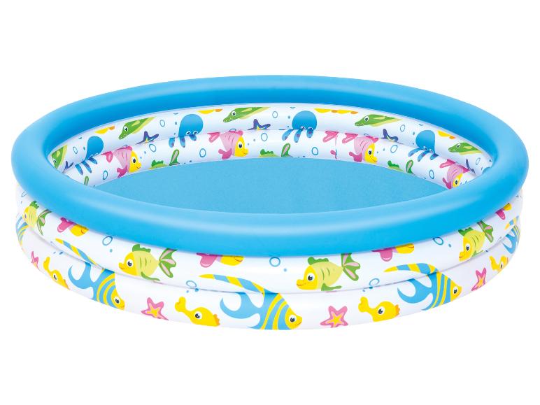 Opblaasbaar kinderzwembad met zeedierenprint.