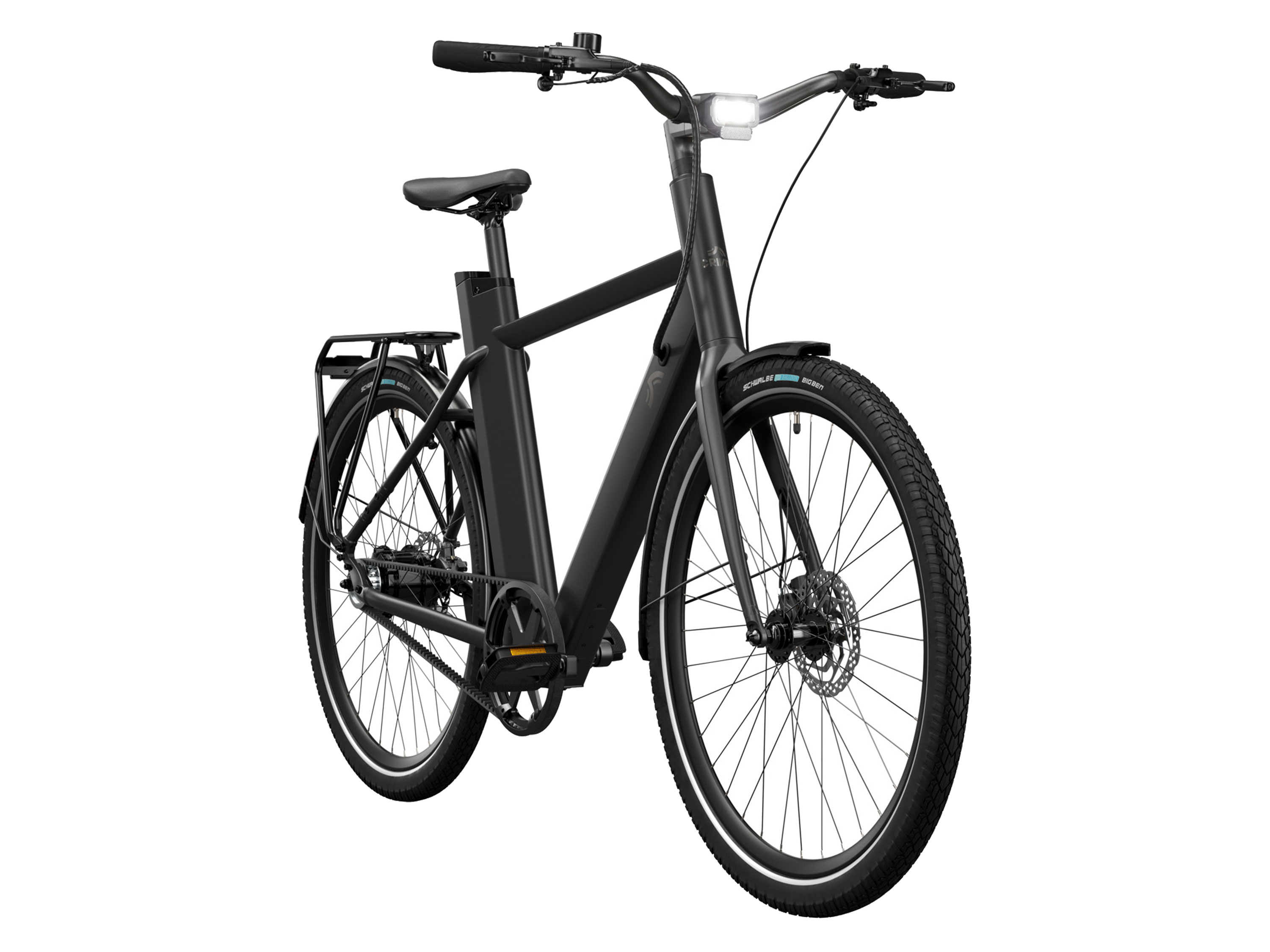 CRIVIT Urban elektrische fiets 3.0 X riemaandrijving (All Black)