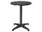 Zwarte ronde bartafel met kruisvoet