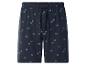 Donkerblauwe pyjamashorts met blauw golfpatroon