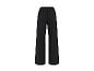 Zwarte wijde broek met elastische tailleband.