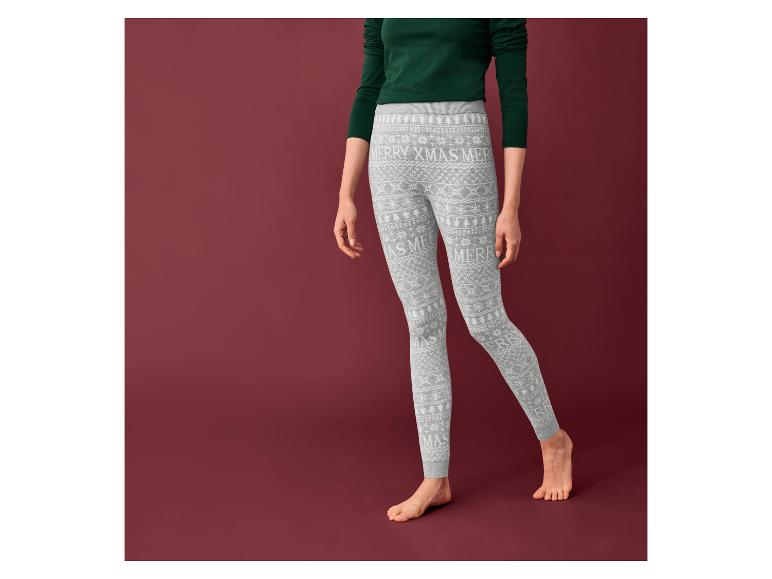 Grijze leggings met kerstmotief