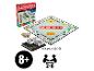 Monopoly bordspel met doos, speelbord, geld, pionnen en leeftijd- en spelersaanduidingen.