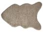 Grijs imitatie schapenvacht vloerkleed met onregelmatige vorm
