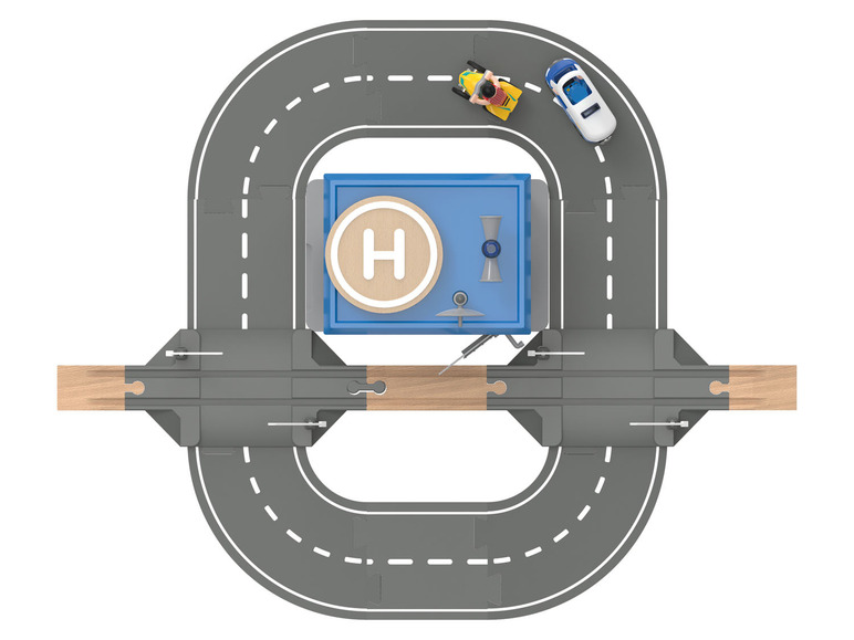 Ga naar volledige schermweergave: Playtive Houten treinbaan uitbreidingsset - afbeelding 11