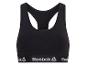 Zwarte Reebok sportbeha met logo op de elastische band