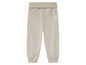 Beige broek met elastische tailleband.