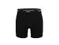 Zwarte heren boxershort met witte tailleband en tekst.