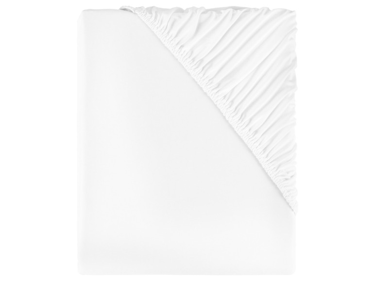Livarno Home Microvezel-jersey hoeslaken 180-200 x 200 cm (Wit)
