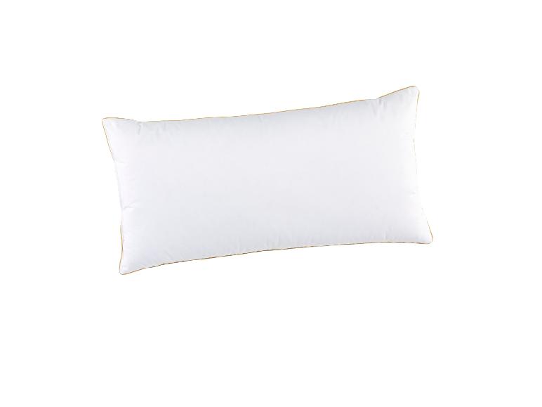 Wit rechthoekig kussen met gouden randen