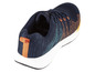Blauwe sneakers met oranje details