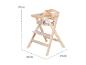 Houten kinderstoel met dienblad en harnas, 79x58x59 cm