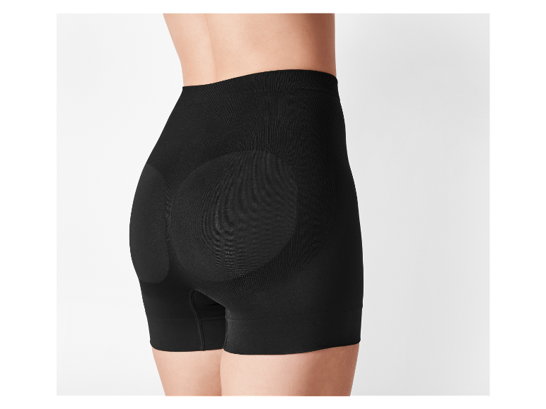 Zwarte high-waisted shaper short.