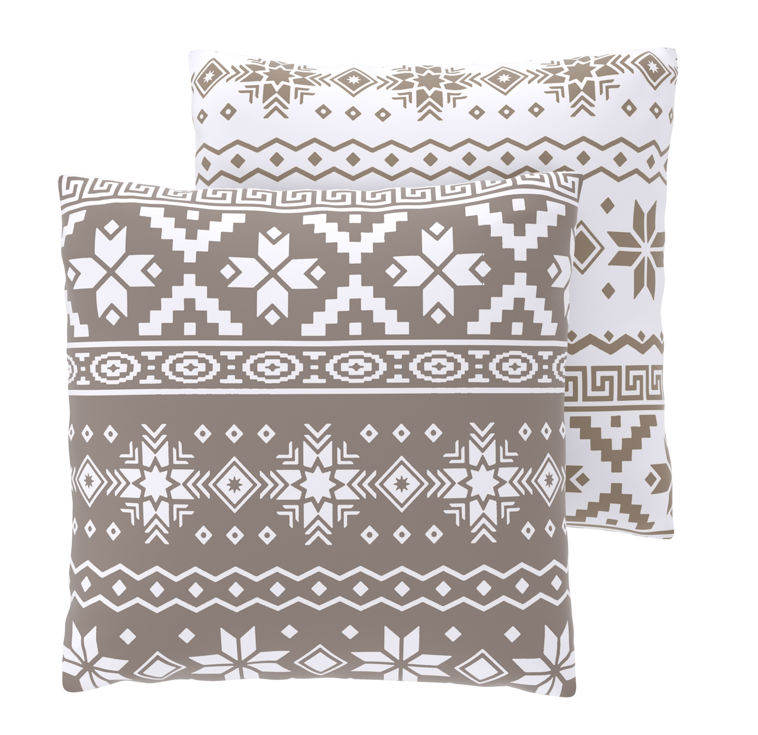 LIVARNO Fleece kussenslopen, 2 stuks, 60 x 50 cm (Print)