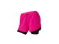 Roze Crivit dames hardloopshorts met ingebouwde onderbroek.