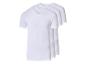 Drie witte heren T-shirts met korte mouwen en V-hals