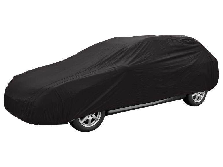 Zwarte autohoes op een witte achtergrond.